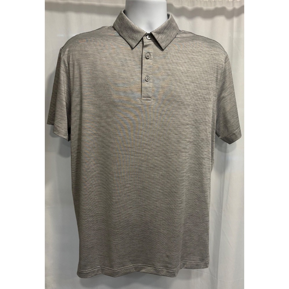 Bad Birdie Polo Shirt Mens M Gray Golf Performance Stretch Short Sleeve Preppy